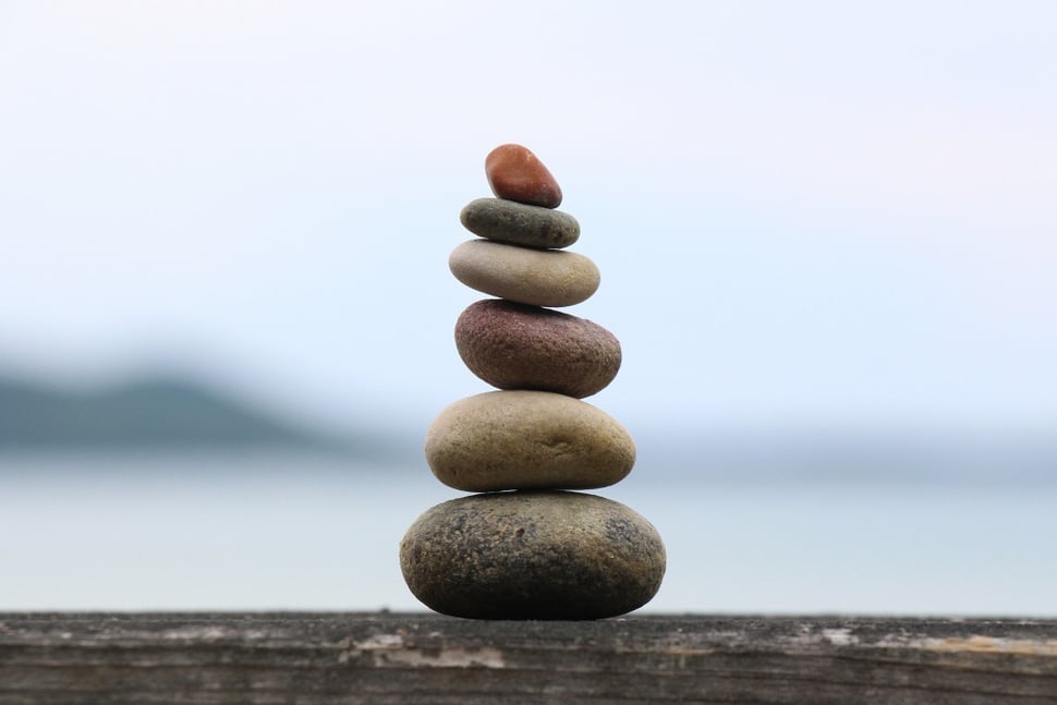 rocks stacked on top of one another